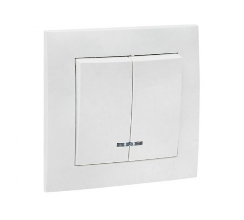 Валенсия выключатель 2-кл. 10А белый с индикатором EKF PROxima   EWV10-123-10   EKF