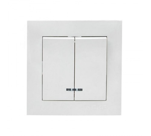 Валенсия выключатель 2-кл. 10А белый с индикатором EKF PROxima   EWV10-123-10   EKF