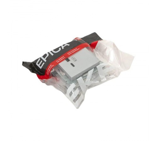 Механизм розетки USB-A+С, алюминий Эпика EKF  UP1-SOA-USBA+USBC  EKF
