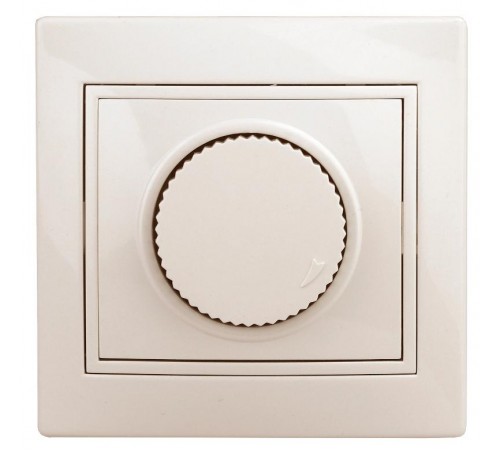 1-401-02 Intro Светорегулятор поворотный, 600Вт 230В, IP20, СУ, Plano, сл.кость  Б0027624  Intro