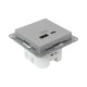 Механизм розетки USB-A+С, алюминий Эпика EKF  UP1-SOA-USBA+USBC  EKF
