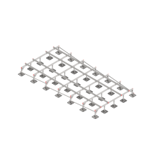 Опорная конструкция для установки оборудования TECHNORAPTOR STEELFOOT 3000х6000 тип 2  KM-TR-STF-SSEI-3000-6000-2  КМ - профиль
