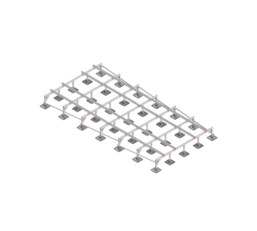 Опорная конструкция для установки оборудования TECHNORAPTOR STEELFOOT 3000х6000 тип 2  KM-TR-STF-SSEI-3000-6000-2  КМ - профиль