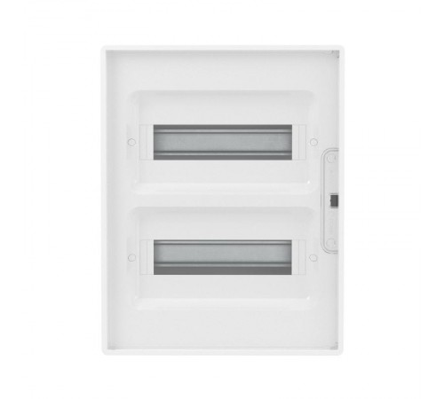 Щиток 24 мод встраиваемый FRAME, белый, с прозрачной дверцей, с 4 шинами  PEN (2шт на 8 отв. и 2шт на 6 отв.)  F24B1WT  DKC