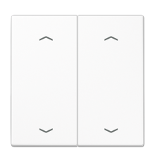 Клавиша для KNX кнопки, 2 группы, с символами "стрелки"; дюропласт; белый  LS102PWW  Jung