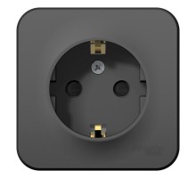 Blanca Антрацит О/У Розетка с заземлением со шторками, 16А, 250В  BLNRA011106  SE