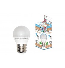 Лампа светодиодная FG45-7 Вт-230 В-6500 К-E27 Народная  SQ0340-1550  TDM
