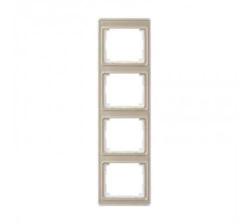 Рамка для вертикальной установки 4-кратная; золотая бронза  SL584GB  Jung