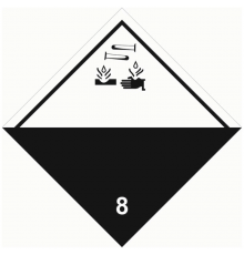 Знак для маркировки опасных грузов "Кл.8" 250х250 мм, пленка самоклеящаяся ГОСТ 19433-88  an-7-08  EKF