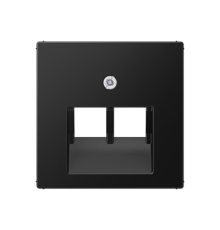Накладка на двойные UAE-розетки; термопласт; черный матовый  A569-2BFPLUASWM  Jung