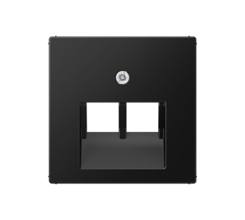 Накладка на двойные UAE-розетки; термопласт; черный матовый  A569-2BFPLUASWM  Jung