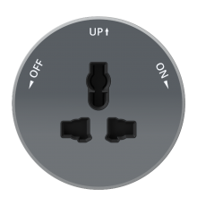 MultiTrack Графит Розетка универсальная круглая 13А/250В MTK13002G SE