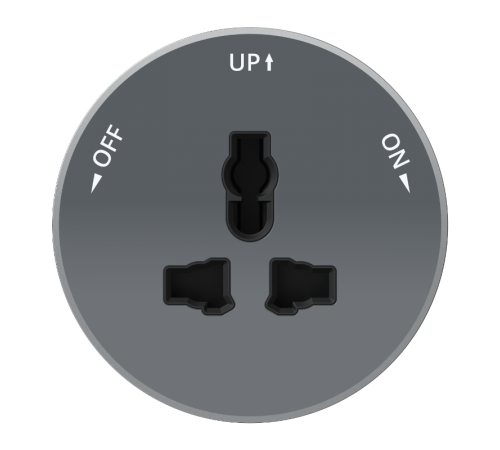 MultiTrack Графит Розетка универсальная круглая 13А/250В MTK13002G SE