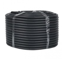 Труба гофр. ПНД Plast с зондом d25мм (50м.) черная PROxima  tpnd-25-50m  EKF
