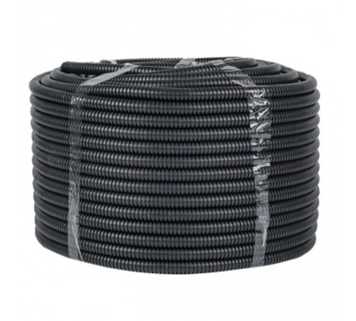 Труба гофр. ПНД Plast с зондом d25мм (50м.) черная PROxima  tpnd-25-50m  EKF