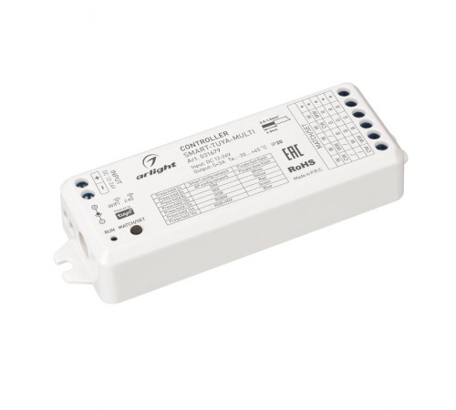Контроллер SMART-TUYA-MULTI (12-24V, 5x3A, RGB-MIX, 2.4G) (Arlight, IP20 Пластик, 5 лет)  031679  Arlight