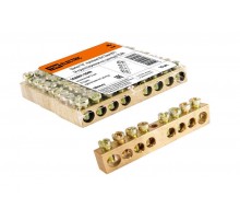 Шина "N" нулевая 8х12мм 8/1 (8 групп/крепеж по центру)   SQ0801-0049  TDM