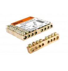 Шина "N" нулевая 8х12мм 8/1 (8 групп/крепеж по центру)   SQ0801-0049  TDM