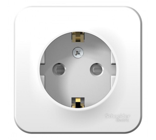 Blanca Белый О/У с монтажной пластиной Розетка с заземлением со шторками 16А, 250В  BLNRA011121  SE