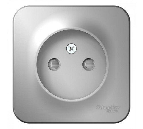 Blanca Алюминий О/У с изолирующей пластиной Розетка без заземления со шторками 16А, 250В  BLNRA001113  SE