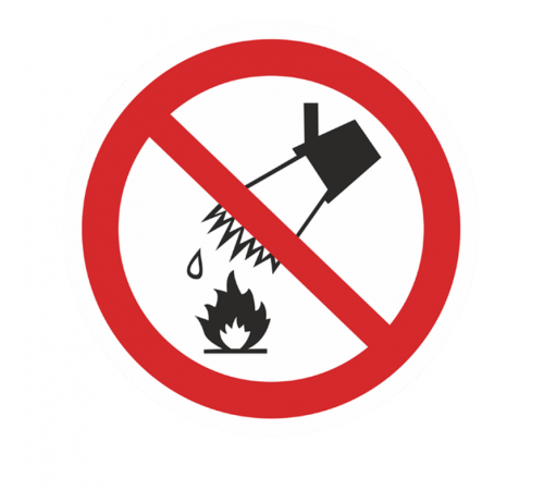 Знак P 04 "Запрещается тушить водой" 200х200 мм, пленка самоклеящаяся ГОСТ Р 12.4.026-2015  an-p-04  EKF