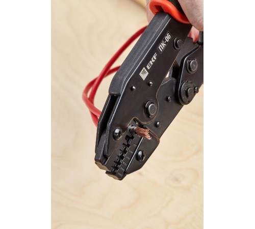 Пресс-клещи ПК-06 ( 2х0.5 - 2х6.0 мм2 НШвИ2) EKF Expert   pk-06-exp   EKF