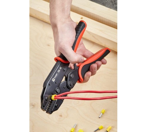 Пресс-клещи ПК-06 ( 2х0.5 - 2х6.0 мм2 НШвИ2) EKF Expert   pk-06-exp   EKF