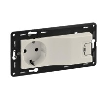 Valena ALLURE/LIFE Сл.кость Розетка c/з + USB (c лицевой панелью)  753210  Legrand