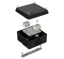 Коробка огнестойкая для о/п 40-0300-FR6.0-4 Е15-Е120 RAL9005 100х100х50 (14 шт/кор) черная  40-0300-9005-FR6.0-4  Промрукав