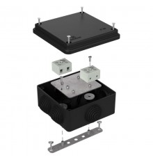 Коробка огнестойкая для о/п 40-0300-FR6.0-4 Е15-Е120 RAL9005 100х100х50 (14 шт/кор) черная  40-0300-9005-FR6.0-4  Промрукав