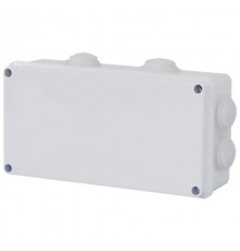 Коробка разветвительная 200*100*70 мм, 8 мембранных вводов, IP65, светло-серая, EBX30-04-65  39556  STEKKER