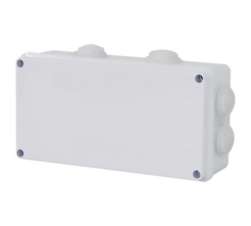 Коробка разветвительная 200*100*70 мм, 8 мембранных вводов, IP65, светло-серая, EBX30-04-65  39556  STEKKER