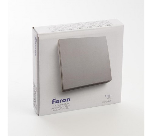 Выключатель дистанционного управления 230V 500W одноклавишный TM81, серебро  41719  FERON