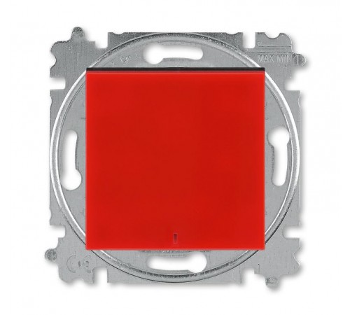 ABB Levit Красный / дымчатый чёрный Переключатель 1-кл. с подсветкой контрольная  3559H-A25445 65W  2CHH592545A6065  ABB