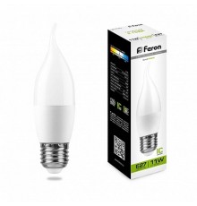 Лампа светодиодная LB-770 (11W) 230V E27 4000K свеча на ветру  25953  FERON