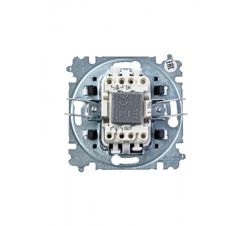 ABB Levit Серый / белый Выключатель 1-кл. с подсветкой  3559H-A01446 16W  2CHH590146A6016  ABB