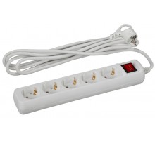 Удлинитель Россия ЭРА UX-5es-1,5m Удлин-ль c заземлением, 3x0,75мм2, c выкл. 5гн, 1,5м  Б0035756  ЭРА