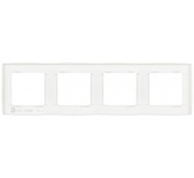 Рамка для розеток и выключателей ЭРА Серия 12 12-5004-01М на 4 поста, белый матовый   Б0065740  ЭРА