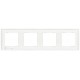 Рамка для розеток и выключателей ЭРА Серия 12 12-5004-01М на 4 поста, белый матовый   Б0065740  ЭРА