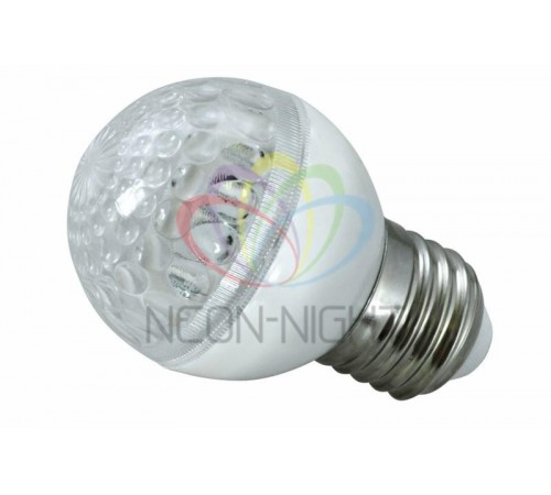 Лампа шар e27 10 LED  50мм  зеленая 24В  405-614  NEON-NIGHT