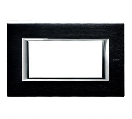 Axolute декоративные накладки прямоугольной формы, алюминий, цвет антрацит, на 4 модуля  HA4804XS  Legrand