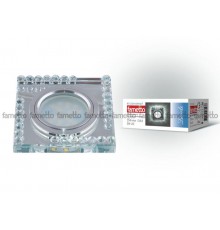 Светильник декор.встр Luciole DLS-L101 GU5.3 CHROME/CLEAR квадр GU5.3 доп.LED подсветка 3Вт металл/стекл. Хром/прозр  09998  Fametto
