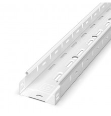 Лоток перфорированный Стандарт 100х50х3000 (0,7 мм) RAL 9003 (24 м/уп)  PR16.10321  Промрукав