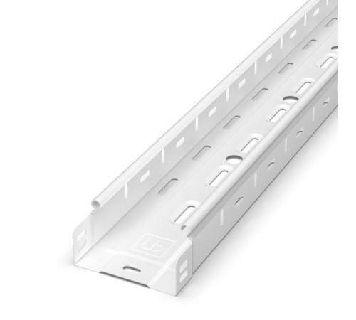 Лоток перфорированный Стандарт 100х50х3000 (0,7 мм) RAL 9003 (24 м/уп)  PR16.10321  Промрукав