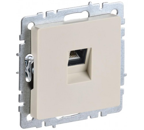 BRITE Розетка компьютерная RJ45 кат.5E РК10-БрКр бежевый   BR-K10-1-K10  IEK