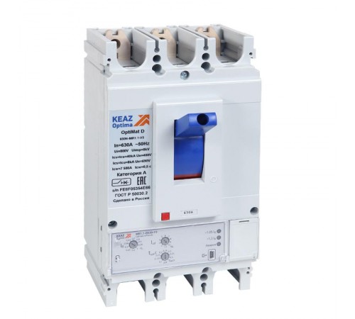 Выключатель автоматический OptiMat D400H-MR1.1-У3-РЕГ  353184  КЭАЗ