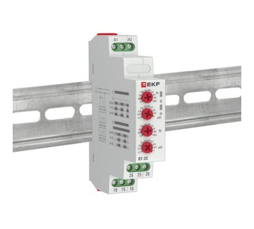 Реле времени (2 регулир. порога времени 2 исп. конт.) RT-2C EKF PROxima  rt-2c  EKF