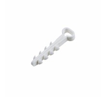 Дюбель-хомут нейлоновый прямоугольный 5-8 мм, белый, упаковка 100 шт.  07-4608  REXANT