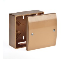 Коробка универсальная для кабель-каналов 100х100х55мм(коричневая)  65019К  Рувинил