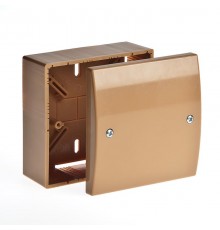 Коробка универсальная для кабель-каналов 100х100х55мм(коричневая)  65019К  Рувинил
